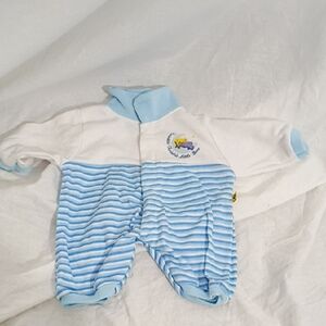 Build A Bear Blue And White Striped Pajamas Twinkle Twinkle Little Bear BABW